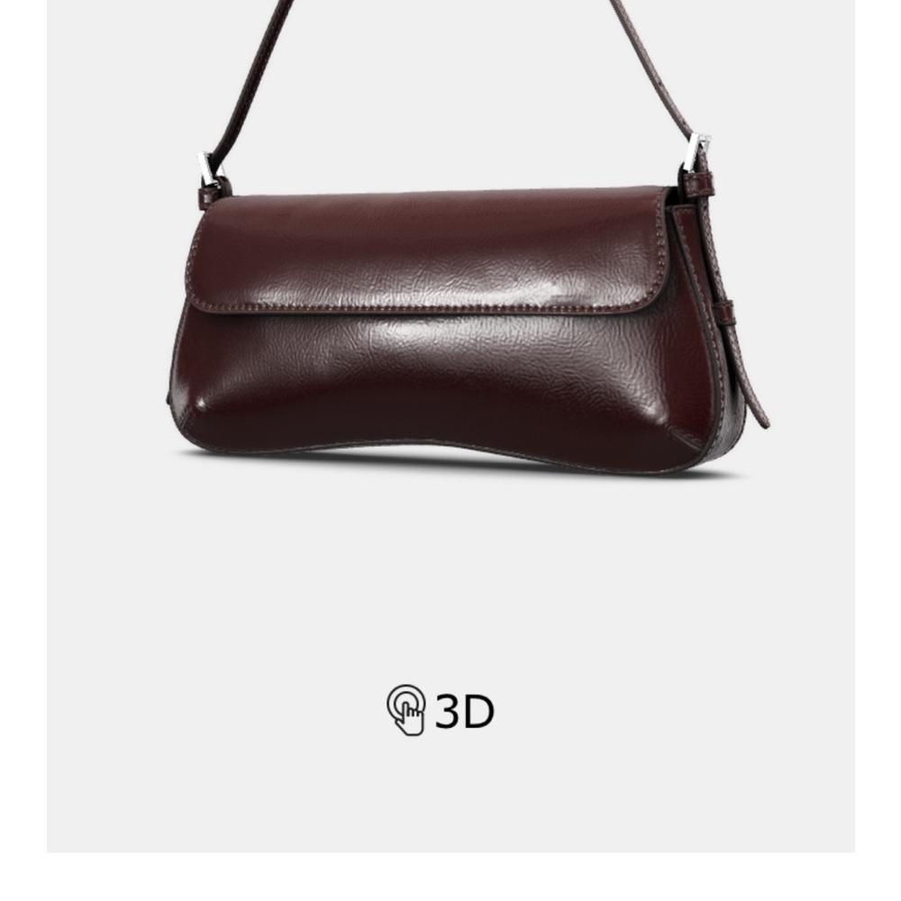 Zara Deep Burgundy Shoulder Bag - Picture 5 of 14